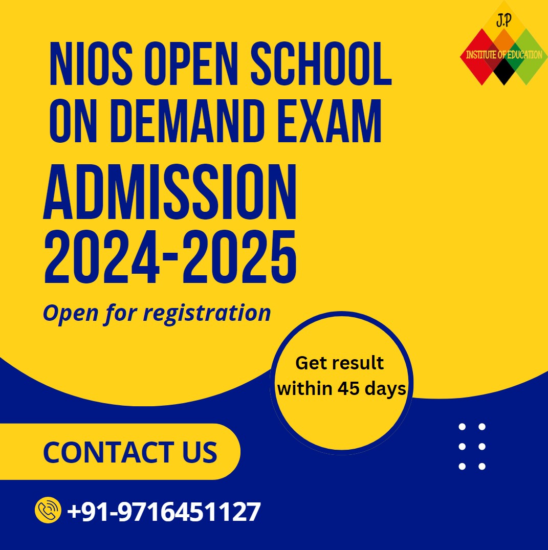 NIOS OPEN SCHOOL ON DEMAND EXAM