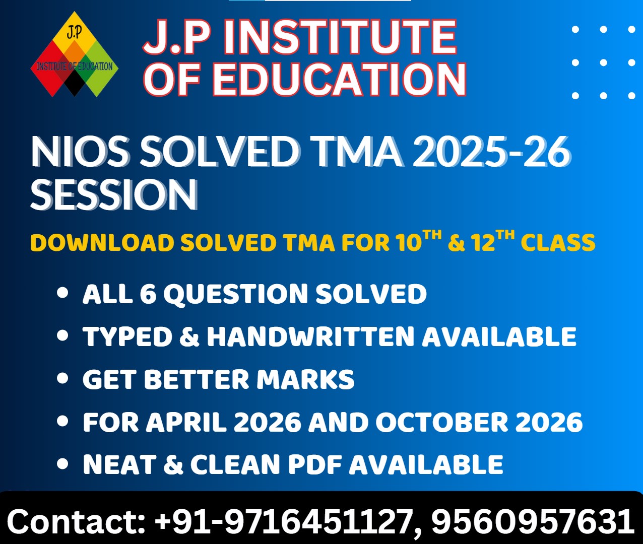 NIOS TMA ASSIGNMENT SOLVED PDF