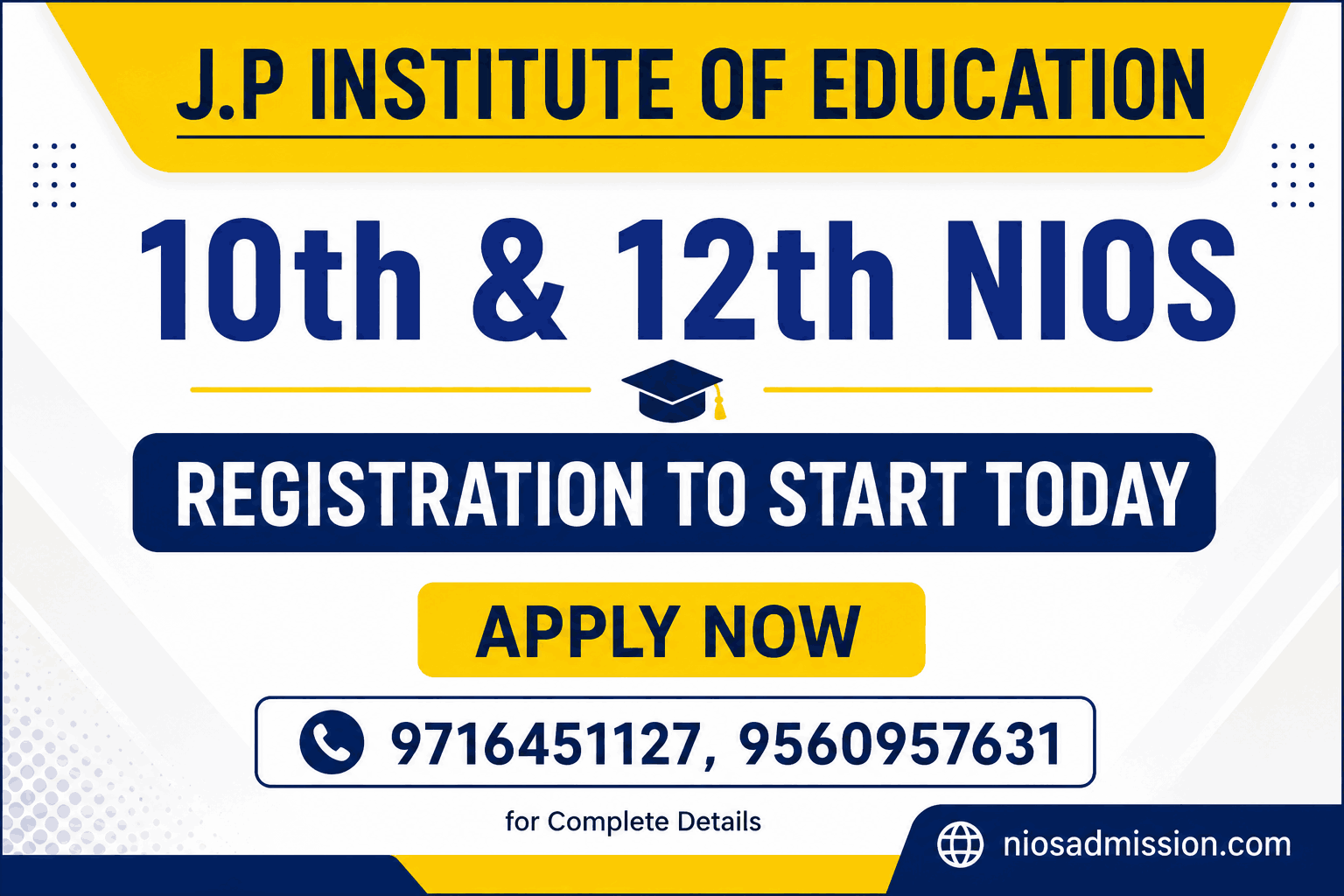 NIOS BOARD REGISTRATION OPEN FOR STREAM 2 OCT EXAM